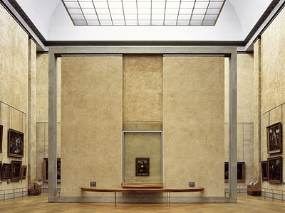 Louvre - Sala della Gioconda -  | Andrea Jemolo Photographic Archive of Architecture and Art