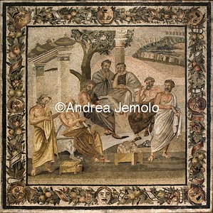 Archaeological National museum Pompeii - House of T. Siminius Stephanus - Mosaic - Philosophers Academy | Andrea Jemolo
