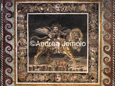 Museo Archeologico Nazionale Pompei – Mosaico - Dioniso che cavalca una tigre | Andrea Jemolo