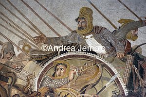 Archaeological National museum Pompeii - House of the Faun - Battle of Issus - Darius - Mosaic | Andrea Jemolo