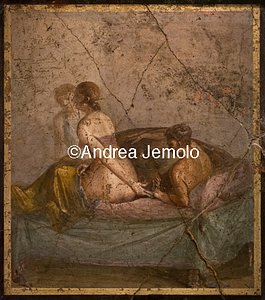 Archaeological National museum Pompeii - House Caecilius Jucundus - Erotic scene - Secret Cabinet | Andrea Jemolo