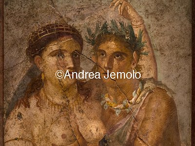 Museo Archeologico Nazionale Pompei - Casa di Cecilio Giocondo - Satiro e menade - Cabinetto segreto | Andrea Jemolo
