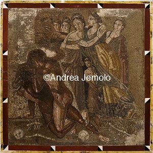 Archaeological National museum Chieti - Theseus kill the Minotaur - Mosaic | Andrea Jemolo