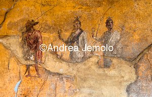 House of the golden cupids - Lararium dedicated to Isis - Isis and Anubis playing a sistrum  | Andrea Jemolo