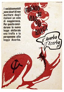 Cartolina di propaganda della Democazia Cristiana  | Andrea Jemolo