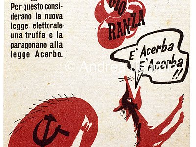 Postcard of propaganda of Democazia Cristiana  | Andrea Jemolo