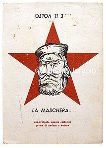 Cartolina di propaganda della Democazia Cristiana  | Andrea Jemolo