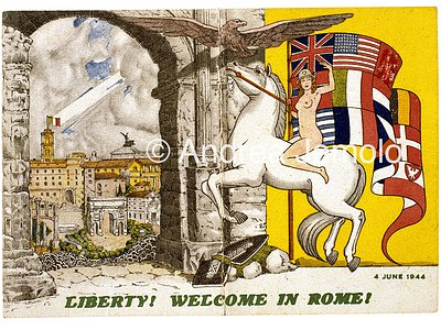 Postcard of anglo-american army in Italy  | Andrea Jemolo
