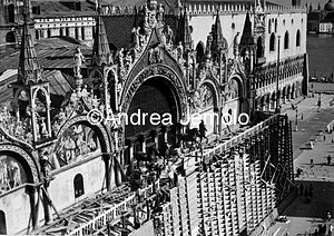Venice - The historical monuments are fortified against aerial bombardment - Basilica di San Marco  | Andrea Jemolo