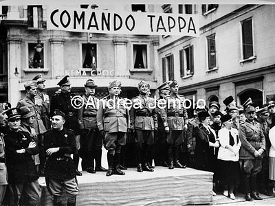 March of the GIL - Youth Italian of Littorio - in Brescia in the presence of Achille Starace  | Andrea Jemolo