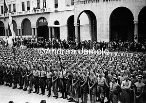 March of the GIL - Youth Italian of Littorio - in Brescia in the presence of Achille Starace  | Andrea Jemolo