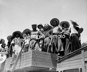 Mussolini threshing the first wheat in Sabaudia  | Andrea Jemolo