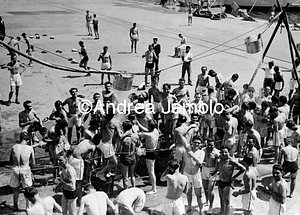 Italian sailormen engaged in gymnastic exercises  | Andrea Jemolo