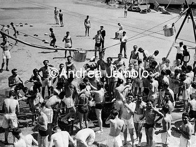Italian sailormen engaged in gymnastic exercises  | Andrea Jemolo