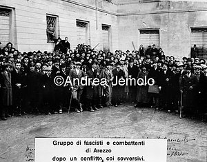 Fascist squads - Group of fascists of Arezzo after a conflict with the subversives  | Andrea Jemolo
