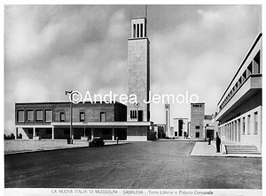 Fascist architecture - Sabaudia - Littoria Tower and Town Hall - Rome  | Andrea Jemolo