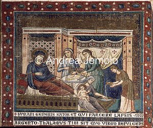 Basilica di Santa Maria in Trastevere Nascita di Maria - mosaico | Andrea Jemolo