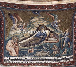 Basilica di Santa Maria in Trastevere Mosaico - Nascita di Cristo | Andrea Jemolo