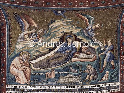 Basilica di Santa Maria in Trastevere Mosaico - Nascita di Cristo | Andrea Jemolo