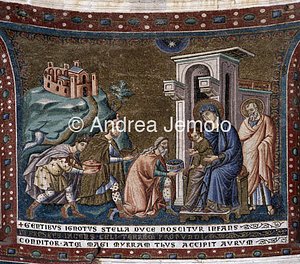 Basilica di Santa Maria in Trastevere Mosaico - Adorazione dei magi | Andrea Jemolo