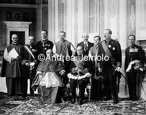 Lateran Treaty - Cardinal Gasparri and Benito Mussolini in Vatican City for the ratification of the Treaty - June 7  | Andrea Jemolo