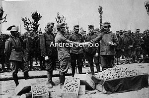 Austrian prisoners - Distribution of the soap  | Andrea Jemolo