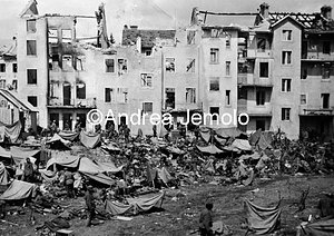 Troops in the tents among the ruins of Asiago  | Andrea Jemolo