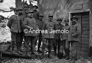 Group of officers of the 8th Bersaglieri and 1st Alpini 1st  | Andrea Jemolo