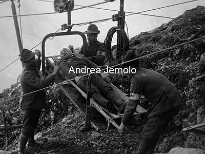 Carriage of a wounded soldier - Mount Krn  | Andrea Jemolo