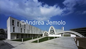 San Pio da Pietrelcina With the parish building | Andrea Jemolo