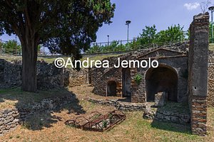 Villa of the Mosaic Columns Courtyard with the shrine of Hercules | Andrea Jemolo