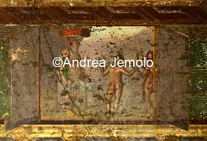 Villa of the Mysteries Alcove wih scene of a with sacrifice for Dionysus | Andrea Jemolo