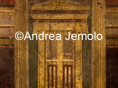 Villa of the Mysteries Painted decoration of a closed door | Andrea Jemolo