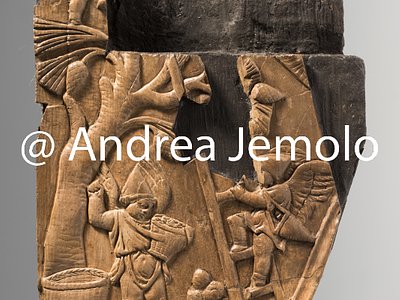 Archaeological Deposit Tripod leg, with cupids, wood and ivory, from the Villa of the Papyri | Andrea Jemolo
