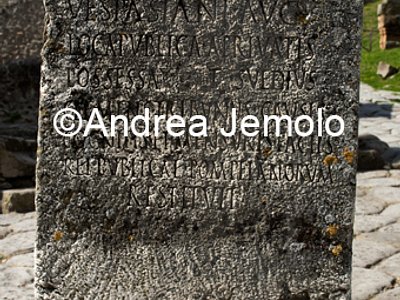 Monumental tombs along Via Stele Inscription of T. Suedius Clemens | Andrea Jemolo