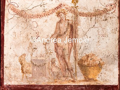 National Antiquarium Dionysus while received sacrifices - Fresco from Villa of Aselius | Andrea Jemolo