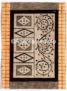 Museo Archeologico Nazionale Disegni di soglie per il Museo con frammenti di mosaici antichi | Andrea Jemolo
