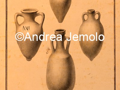 Museo Archeologico Nazionale Anfore da trasporto in “Disegni originali dell’Ercolano | Andrea Jemolo