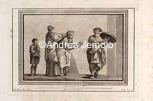 Archaeological National museum Itinerant musicians from the Villa of Arianna on Stabiae in "Antichità di Ercolano.Rami inediti" II | Andrea Jemolo