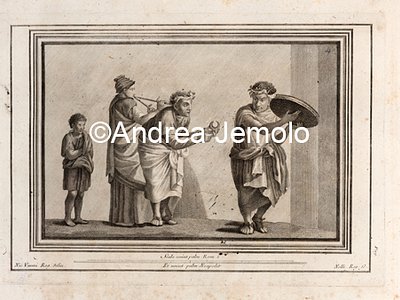 Museo Archeologico Nazionale Musici ambulanti dalla Villa di Arianna a Stabiae in "Antichità di Ercolano. Rami inediti" I | Andrea Jemolo