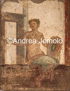 Archaeological National museum Villa of Cicero - Sitting Menade, fresco, Stabiae, Villa San Marco | Andrea Jemolo
