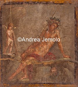 Archaeological National museum Villa of Diomedes - Narcissus and Erotes, fresco | Andrea Jemolo