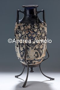 Archaeological National museum Blue Vase with cupids, mask, vine shoots,cameo, Pompeii | Andrea Jemolo
