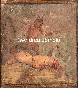 Museo Archeologico Nazionale Villa di Diomede - Satiro e menade dormiente, affresco | Andrea Jemolo