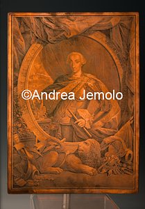 Museo Archeologico Nazionale Matrice con ritratto di Carlo III di Borbone, re di Spagna e delle Indie Rame - "ANTICHITÀ DI ERCOLANO. RAMI INEDITI" | Andrea Jemolo