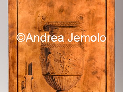 Museo Archeologico Nazionale Matrice con anfora decorata da corteo bacchico, dalla Villa San Marco a Stabiae, rame - "ANTICHITÀ DI ERCOLANO. RAMI INEDITI" | Andrea Jemolo