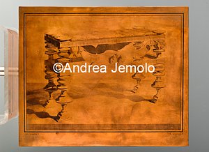 Archaeological National museum Matrix with bisellium from Pompeii - copper - "Antichità di Ercolano.Rami inediti" | Andrea Jemolo