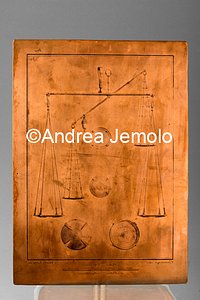 Archaeological National museum Matrix with scales and plate details - copper - "Antichità di Ercolano.Rami inediti" | Andrea Jemolo