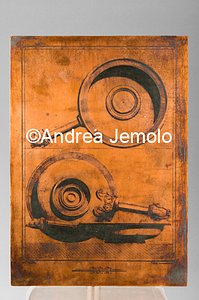 Archaeological National museum Matrix with patera from Herculaneum - copper - "Antichità di Ercolano.Rami ineditiI" | Andrea Jemolo