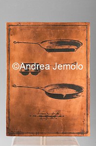 Archaeological National museum Matrix with two frying pans and an egg pan - copper - "Antichità di Ercolano.Rami inediti" | Andrea Jemolo